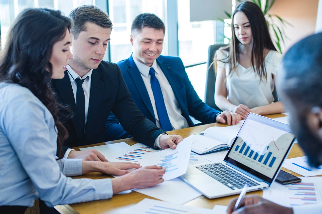 En una reunión de finanzas